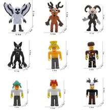 Kit 10 Figuras 99 Noches Bosque Juego de Terror Personajes de Juguete Ciervo Búho Cabra Lobo 99 Nights de Plástico Tamaño 7 a 9 Cm - Multicolor - Ver 6
