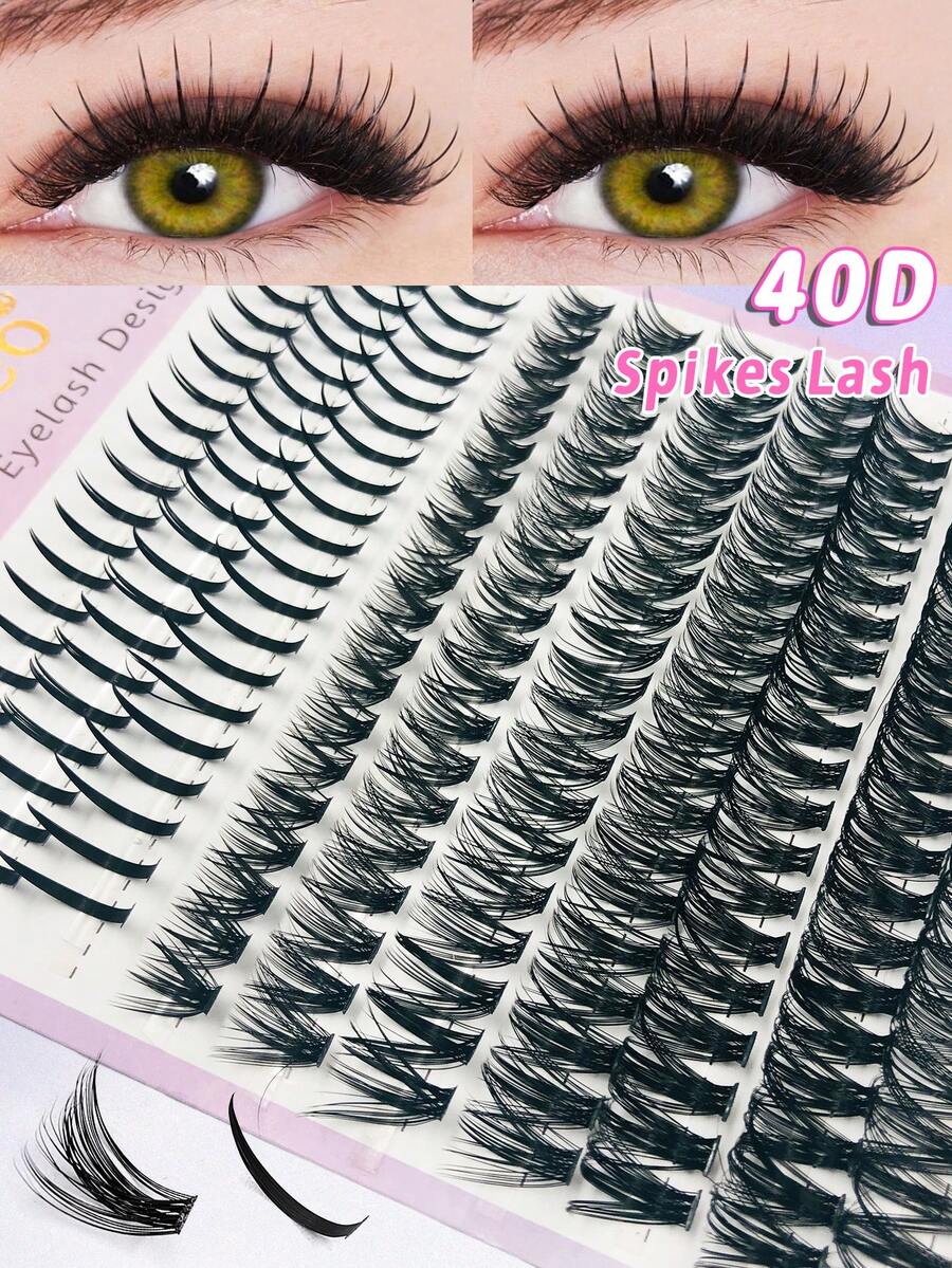 Asiteo 200 Pcs Russian Lash Extensions Kit Spikes Lash Individuals 3D Volume Eyelash Clusters D-Curly Lash Clusters Kit 9-18MM DIY Eyelash Extensions, 2 Styles Lash Clusters Spike Lashes Individual Lash Clusters, Multi-Type Natural Look, Spikes/40D Reusable Individual Segmented False Eyelashes Wispy&Ultra Soft DIY Eyelash Extension At Home Lash Clusters, Eyelash Clusters, Individual Eyelashes, Lashes, Fake Lashes - D - 查看 1