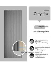 1pc Foldable Curtain Partition Without Rod, All-Season Decorative Hanging Cloth Divider, Suitable For Rental Home Bed, High-End, Applicable For Living Room, Bedroom Windows And Other Scenarios