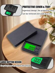 1pc 0.01G High Precision Accurate Portable Jewelry Scale, Mini Digital Scale, Kitchen Electronic Scale, Digital Gram Weight Scale, Food And Jewelry Scale, Backlit LCD Display, For Travel, Kitchen, Cooking, Baking Tools Mini Scale, Baking Scale, Weighing Scale, High Precision Electronic Scale, Jewelry Scale, Precision Small Electronic Scale