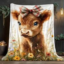 Cozy Highland Cow Print Throw Blanket - Soft, Reversible & Versatile For Couch, Bed, Office, And Outdoor Use - Perfect Gift Idea - Multicolor 15 - View 3