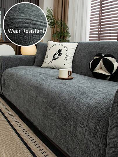 1 件 3D 沙发套，雪尼尔材质多功能全覆盖沙发保护套，节日装饰弹力一体式沙发套，适合 1/2/3/4 座沙发