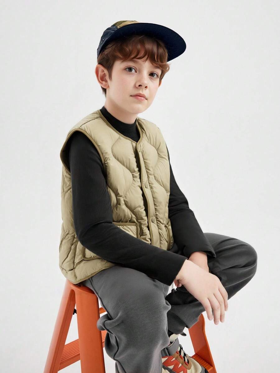 Balabala Tween Boy Warm Down Vest Jacket For Autumn/Winter