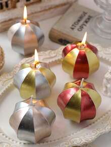 1pc New Creative Sphere Candle, Dual-Tone Candle, Round Ball Candle, For Home Decor, Tabletop Ambiance, Living Room Decor, Wedding Decoration, Souvenir, Gift, Valentine's Day Gift, Return Gift, Room Decor, Candle, Candles, Gifts, Scented Candles, Home Decoration, Christmas Decor, Christmas Gifts, Best Friend Gifts, Gift For Woman, Cute Candles - Multicolor - View 1