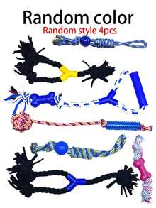 Dog Rope Toy – 4 Packs Of Puppy Rope Toys For Chewing, Tug-Of-War, And Fetch – Durable Dental Chew – Dog Teething Aids - Multicolor - View 16