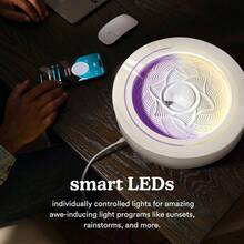 Drift Sandscape de 11 pulgadas, tamao compacto, jardn Zen, accesorios de meditacin, paisaje de decorativo, iluminacin inteligente, habilitado para Wi - Fi crema - Crema - Ver 7