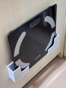 2pcs Wall-Mounted Weight Scale Storage Rack - Seamless Adhesive Installation, Durable Plastic Space-Saving Design, Suitable For Bathroom And Home Gym, Compatible With Body Fat Scale And Fitness Equipment, Bathroom Storage Shelf, Fashionable Appearance, Installation, Storage Box - 彩色 - 查看 11