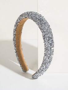 1pc Teen Hairband With Star, Gemstone & Faux Pearl Decoration For Party Royal Tiaras, Hairband, Hair Hoop Headbands Hair Accessories Head Accessories - Silver - View 6