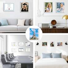 8.5 By 11 Picture Frame White 10PK, Picture Frames 8.5 X 11 With Shatterproof HD Plexiglass, Horizontal And Vertical Wall Hanging Photo Frames For Photo, Poster, Certificate, Magazine,8.5''x11'',White*10 - 白色*10 - 查看 7