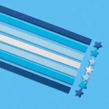 Gradient Star Origami, Luminous Star Paper Strip, Star Origami, Handcrafted Origami, Colored Paper, Handcrafted Special Double-Sided - Multicolor - View 3