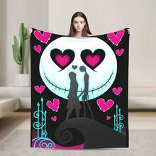 Nightmare Before Christmas Flannel Blankets Funny Throw Blanket For Home - Nhiều màu - Xem 1