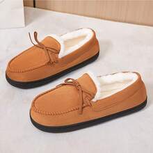 Fur-Lined, Bow-Decorated, Fine-Haired Home And Outdoor Shoes For Women, Snow Boots With Added Insulation And Thickness,-Comfortable Boots, Warm And Insulated Short Boots For Keeping Warm And Protecting Against Cold Weather. - Camel - View 11