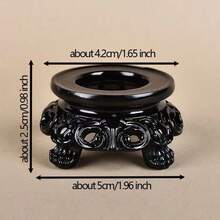 1个圆形空心水晶球支架，经典雕刻风格树脂展示架，玻璃球展示架，天然石材底座，装饰球底座，万圣节和圣诞节的理想装饰品