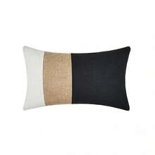 1pc Modern Style Patchwork Pillow Cover For Car Lumbar Pillow (Pillow Core Not Included) - Multicolor - View 7