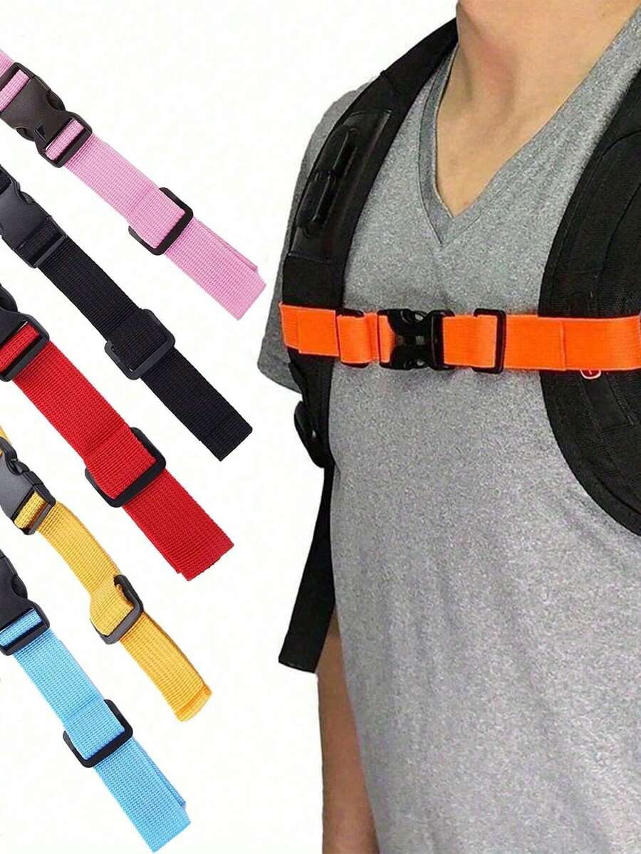 Dây đeo ngực chịu lực cao, dây đeo ngực ba lô có khóa tháo nhanh, dây đeo ba lô cài phía trước, thoải mái và bền chắc, thiết kế chắc chắn, phù hợp cho người đam mê hoạt động ngoài trời và du khách, phụ kiện thẻ hành lý cho túi du lịch, cần thiết cho du lịch máy bay và vali. - Nhiều màu - Xem 1