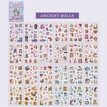 Large 24 Sheets Pre-Cut Scrapbook Sticker Book For Junk Journal Supplies, Washi Journal Stickers For Journaling, Collage Materials, ScrapbooFKing, Planner, Bujo, Arts Craft,AssortedFlowersPortrait - 什錦花卉肖像 - 查看 8
