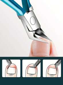 3pcs Stainless Steel Ingrown Nail Care Set - Heavy Duty Nail Clippers Designed For Elderly, Thick Nails, Professional Callus Nipper And Nail File, Unisex Christmas Gift