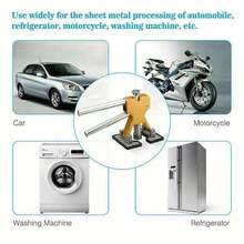 高级免喷漆凹痕修复套装 – 轻松DIY修复轻微凹痕 | 包含拉拔片、胶垫和桥接工具 | 无需充电，便携易用，凹痕修复器，汽车车身修复套装，适用于轿车/SUV - (18件套)