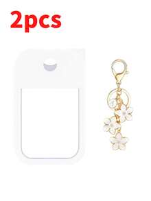 1 Set/1pc Touchland 1oz (30ml) Hand Sanitizer Spray Bottle Holder, 26 Flower Letter Pearl Bag Charm Spray Bottle Marker Pearl Bracelet Design, Convenient For Travel, Can Be Easily Hung On Bags - Multicolor - View 8