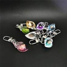 7-Piece Set -7 Colors - Luminous Transparent Shell Resin Pendant With Ocean Style Decoration, Mobile Phone Keychain