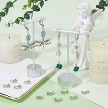 8/16 件夹式耳环转换器，黄铜可调节螺丝夹耳环适配器套装，适用于 DIY 耳环和非穿孔耳环