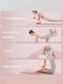 加厚迷你普拉提球，防爆防滑瑜伽球，女士健身球，适用于盆底肌训练、稳定性拉伸和核心力量锻炼，适合家庭、健身房、办公室、普拉提器材、瑜伽配件 - 彩色 - 查看 8