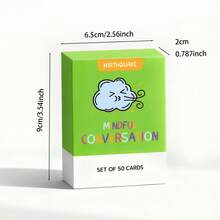 Jeu de cartes de conversation réfléchie : Ensemble de 50 cartes pour une communication plus approfondie et le bien-être mental, cadeau pour encourager une connexion concentrée, pratiquer la pleine conscience et améliorer la communication pour des connexions plus profondes - Multicolore - Voir 5