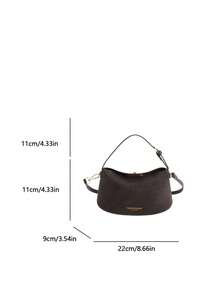 1 Túi xách nữ thiết kế tối giản, túi đeo vai hình hộp - Cà phê - Xem 3