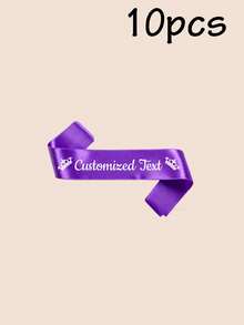 1/2/5/10/20/40/80pcs Customized Party Sashes With Text, Personalized Logo Text Sashes, Bride-To-Be Sashes, Bachelorette Party Sashes - White - View 9