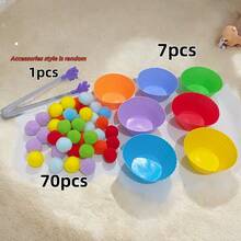 蒙特梭利早教STEM玩具套装，包含计数玩具、配对游戏和分类碗，适合学龄前儿童学习，可用于分类/圣诞礼物（包装样式随机）。蒙特梭利玩具，益智玩具，圣诞节，蒙特梭利玩具，蒙特梭利，益智玩具 - 彩色 - 查看 13