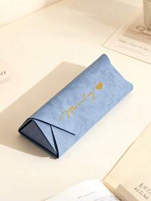 Personalized Name/Text Eyeglass Case - Soft Brown Texture, Luxury Portable Eyeglass Case, Thoughtful Eyeglass Storage Box, Fashionable Eyeglass Accessory, Suitable For Glasses, Glasses, Reading Glasses, Great For Travel, Pocket, Wallet, Ideal Gift For Family, Teachers, Classmates, Friends, Couples - Multicolor - View 6