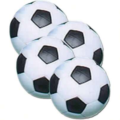 - Pelotas de futboln/futboln: 36 mm, tamao regulatorio, Negro/Blanco, Paquete de 4