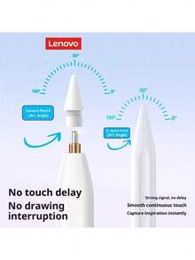 Lenovo Bút cảm ứng iPad chuyên nghiệp BP21 - Bản sao của Apple Pencil: Hoạt động nhạy và mượt mà, Tuổi thọ pin dài, Độ nhạy nghiêng và lực nhấn, Đa năng để vẽ và ghi chú, Màu trắng - trắng - Xem 3