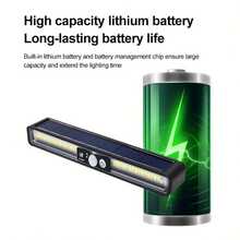 1pc Solar Powered Motion Sensor Clip Light, Waterproof Portable Lighting Fixture, Outdoor Fence Decor Lamp, Suitable For Garden Fence Lighting, Outdoor Camping Supplementary Lighting, Pet Cage Lighting, Motion Sensing And Multi-Scene Clip-On Use