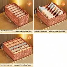 Drawer Type Underwear & Socks Storage Box, Student Dormitory Organizer, Wardrobe Divider Storage Container, Space-Saving