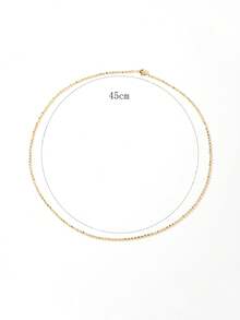 1pc Fashionable Minimalist Unisex Necklace, Casual Accessory - Multicolor - View 8