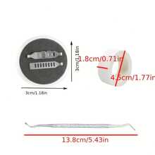 3pcs Adjustable Stainless Steel Ingrown Toenail Clips, Pedicure Nail File And Tape, Foot Care Tools - Beige - View 5