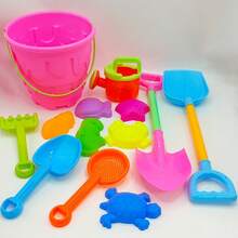 Bộ đồ chơi bãi biển cho trẻ em - Xẻng xúc cát lớn, xô và dụng cụ đào bới - Hoàn hảo cho trò chơi cát và nước. - Nhiều màu - Xem 8