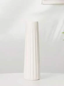 1 pieza Jarrón pequeño de cerámica blanca, decoración de estilo nórdico minimalista, jarrón elegante adecuado para sala de estar, comedor, oficina, decoración de flores y plantas hidropónicas, jarrón de decoración geométrica moderna, decoración del hogar * 18,29 cm - Multicolor - Ver 3