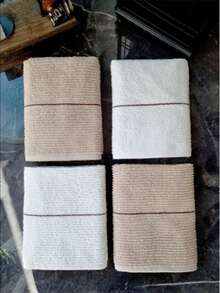 Sahara 4-Piece Hand & Face Towel Set – 50x85 Cm, Beige-Cream, 100% Cotton, Soft & Absorbent – Made In Turkey - Multicolor - View 2