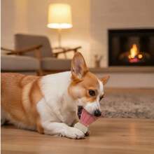 1PC Dog Chew Toy, Badminton Shuttlecock Shaped, Chew-Resistant, For Self-Entertainment And Relaxation, Also A Squeaky Toy For Corgis And Shiba Inus To Help With Teeth Cleaning.