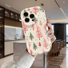 Navidad ShouJiKe crema estampado con las olas de la nieve, el  / 13/12/11 14/15/16 / X/XS XS Max/Max/Pro Plus, regalo perfecto regalo, regalo de san valentín, cumpleaños, fiestas - Mezcla de color 1 - Ver 3