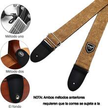 Correa para Guitarra, Strap para Guitarra Ajustable Correa de Guitarra para bajo, guitarra eléctrica y acústica - Azul - Ver 3