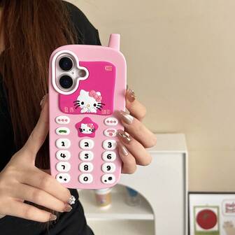 Sanrio 1 pieza Funda protectora de teléfono de silicona con diseño de gato lindo y elegante, con decoración de lazo, material resistente al agua y a los golpes, compatible con las series de 17, 11/12/12 Pro, 13/14/15, 13 Pro/14 Pro/15 Pro, 12 Pro Max/13 Pro Max/14 Pro Max/15 Pro Max, 16, 16 Pro, 16 Pro Max, 17, 17 Pro, 17 Pro Max