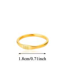 1 件简约不锈钢 111 444 777 天使数字戒指 18k 镀金多尺寸女士戒指情侣唯美婚礼金色吊饰珠宝防褪色日常佩戴配饰礼物 - 天使數字 - 查看 32