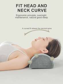 1pc Semicircle Beauty Salon Leg Pilow Rest Pad Neck Pilow Memory Foam Contour Orthopedic Washable Pilowcase Ergonomic Side Sleeper - Multicolor - View 2