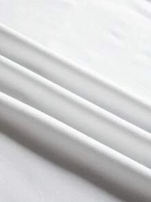 Camiseta de manga corta regular de unicolor casual y versátil - Blanco - Ver 5