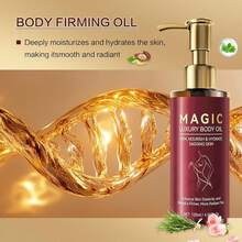 Magic Body Firming Oil | Nourishes Skin, With Natural Oils Reduces Fine Lines,Improves ElasticityHydrating & Tightening Skin Oil For Arms, Legs, Stomach & Full Body | Fast-Absorbing-120ML - 玫紅色 - 查看 2