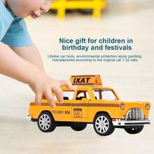 Tnfeeon Taxi de Doble Puerta de simulacin, vehculos fundidos a presin de aleacin 1: 32 Escala Cabina Trasera con Sonido y luzTaxi A - Taxi A - Ver 3