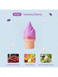 2 Bottles X 100ml/1 Bottle X 100ml Ice Cream Shaped Fragrance, Women's Fragrance, Limited Edition Air Freshener For Indoor & Outdoor, Long-Lasting Scent, Emitting Charming Aroma, Blending Elegant Geneiro Vanilla Coconut Floral Chocolate, Caramel Vanilla Citrus Woody Marine Notes - Other - View 32